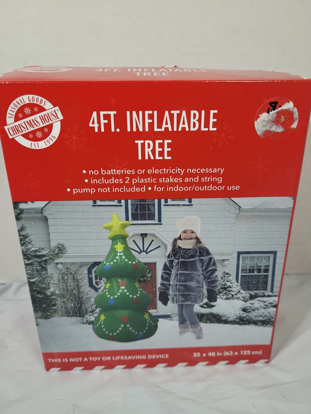 Christmas Yard Decor Decoration 4 Ft Inflatable Christmas Tree NEW (S)